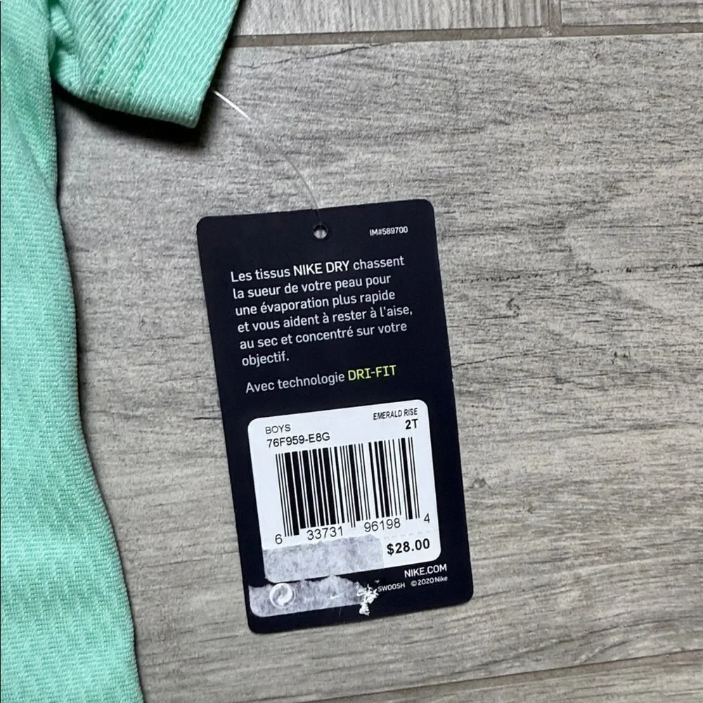 Nike Dry Fit Kids Tee with Large Swoosh Logo